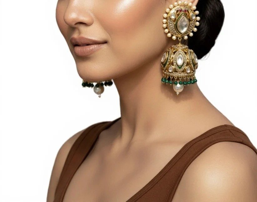 Exquisite Handcrafted Diya Earrings for Toronto Celebrations