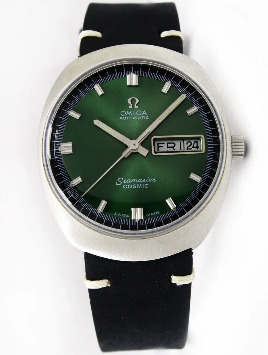 Luxurious Omega Constellation with Sunburst Orange Dial—Vintage Craftsmanship