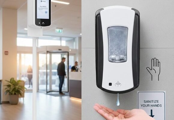 Hands-Free Sanitiser Stand for Hygienic Public Spaces