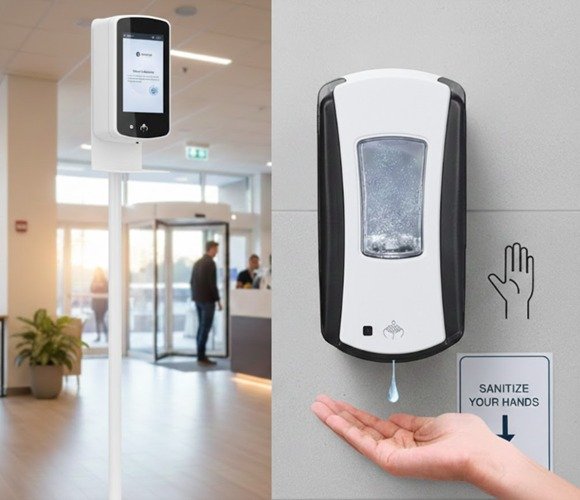 Hands-Free Sanitiser Stand for Hygienic Public Spaces