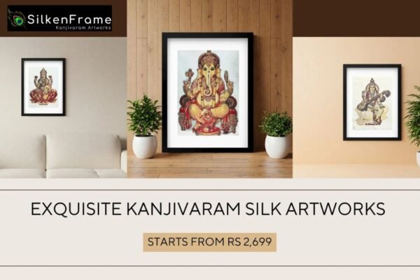 Delicate Vishnu Art Prints in Elegant Framing, India