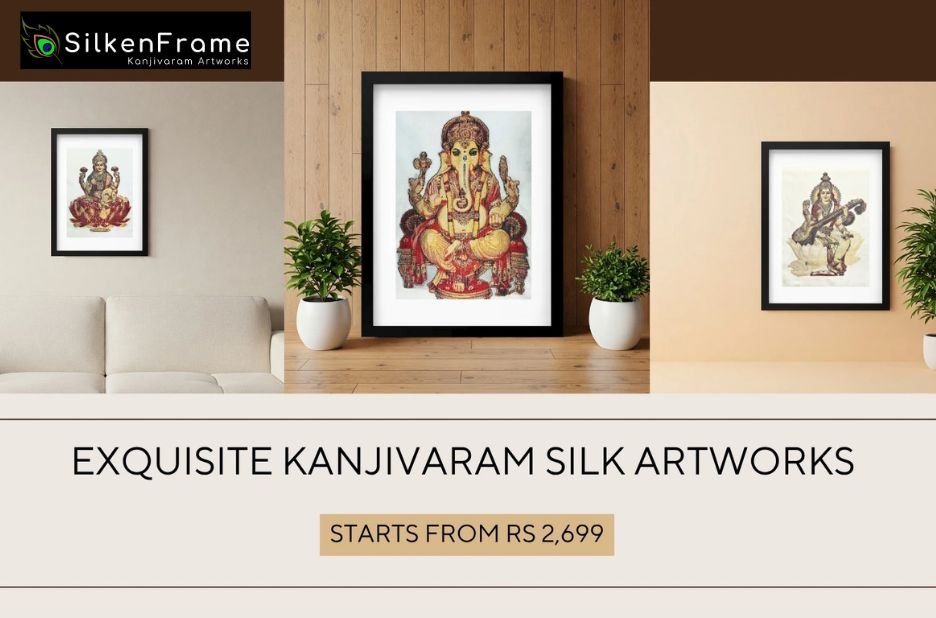 Delicate Vishnu Art Prints in Elegant Framing, India