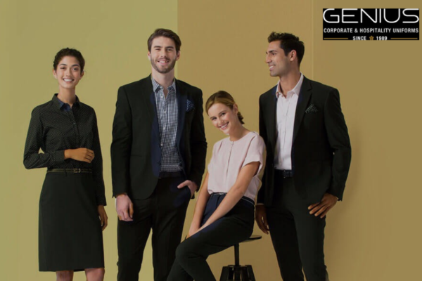 Polished hospitality uniforms for front-of-house teams