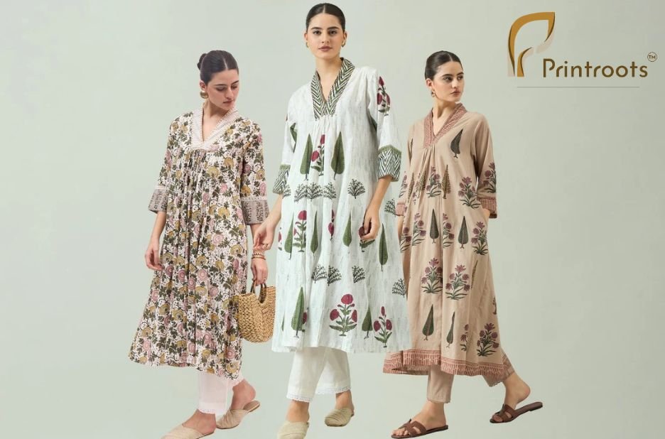 Hand Block Printed Cotton Dresses | Theprintroots.com