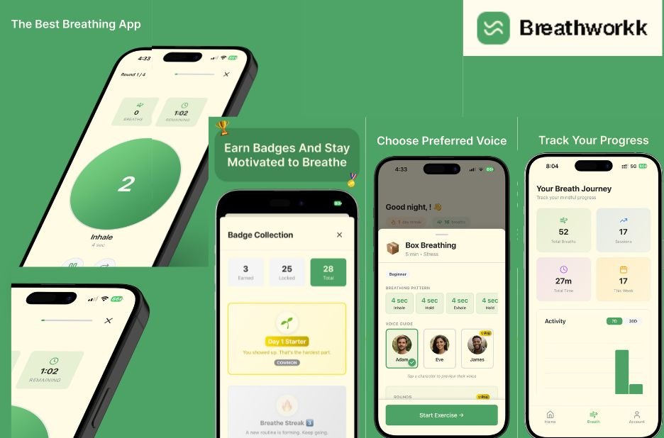 Best Breathwork App for Beginners to Reduce Stress and Improve Focus