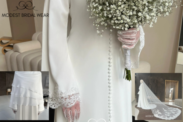 Graceful Modest Bridal Gown for Your Big Day