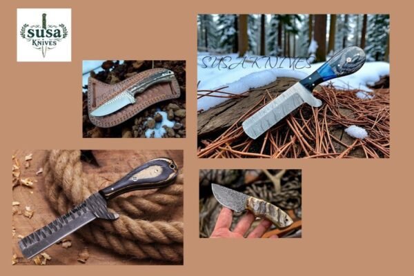 Premium Knife Set in Leather Roll for Chefs and Home Cooks
