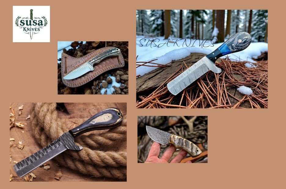 Premium Knife Set in Leather Roll for Chefs and Home Cooks