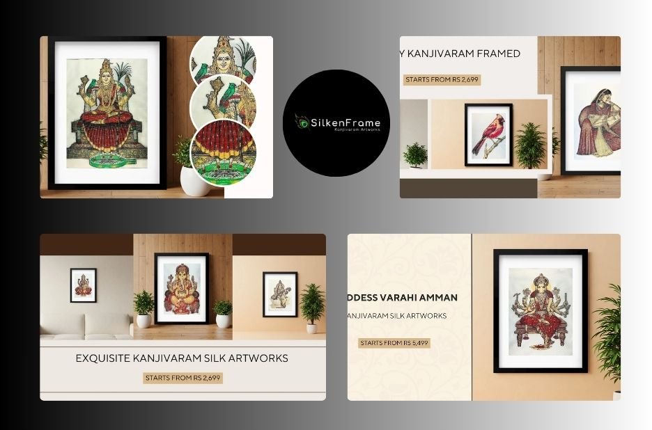 Radiant Radha Krishna Silk Wall Art for Your Home