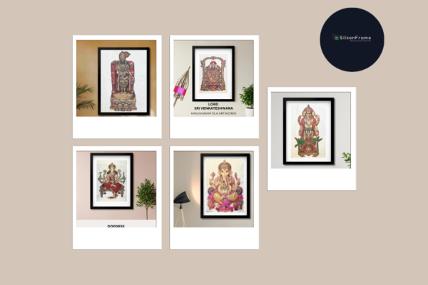 Affordable Lord Ganesha Silk Wall Art for Elegant Home Decor | Silkenframe.com