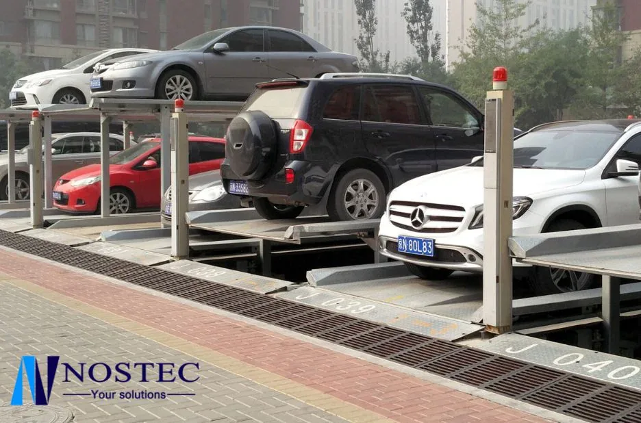 Efficient Double Stacker Scissor Lift for Maximizing Parking Space and Vehicle Storage