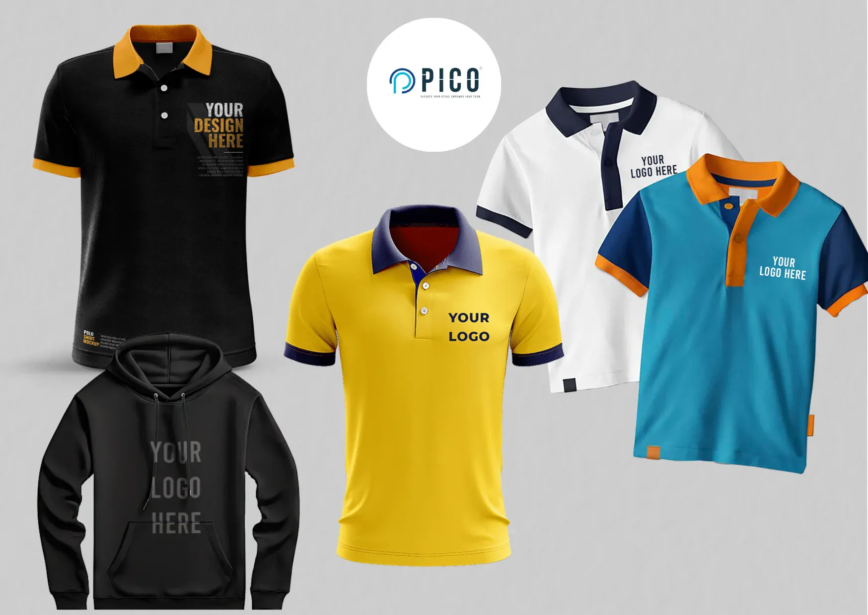 Bulk Corporate Uniform T Shirts for Businesses and Events | Picoclothings.com