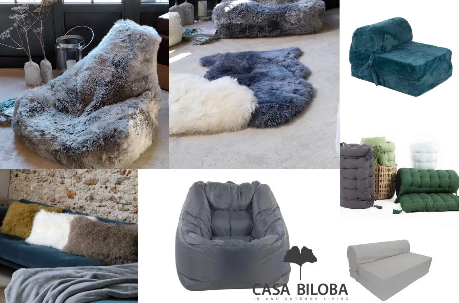 Coussin géant fourrure crème : confort et élégance pour votre intérieur