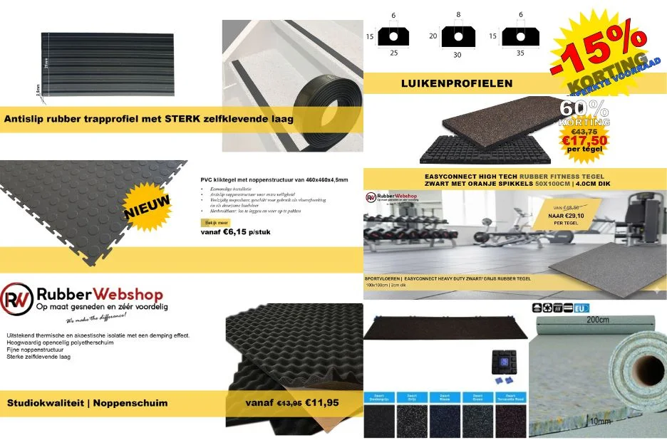 Rubber profiel kopen – Uitgebreid assortiment en scherpe prijzen bij Rubberwebshop.nl