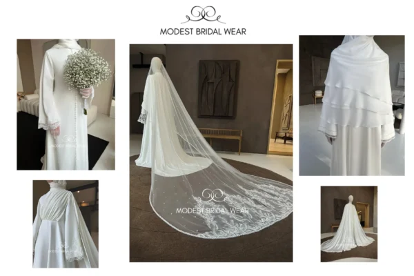 Elegant Wedding Dresses with Capes for a Modest and Stylish Bridal Look