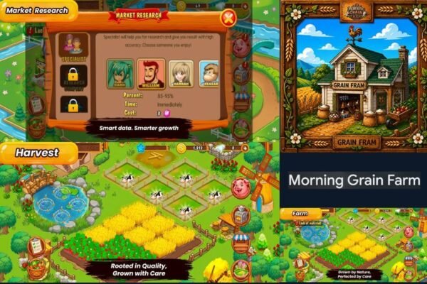 Grain Farming Simulator for Trustworthy Fieldwork and Harvests